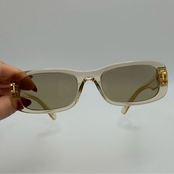 MIU MIU Sunglasses MU08ZS 11T40F Sand Transparent/Dark Brown Women NEW - Picture 8 of 13